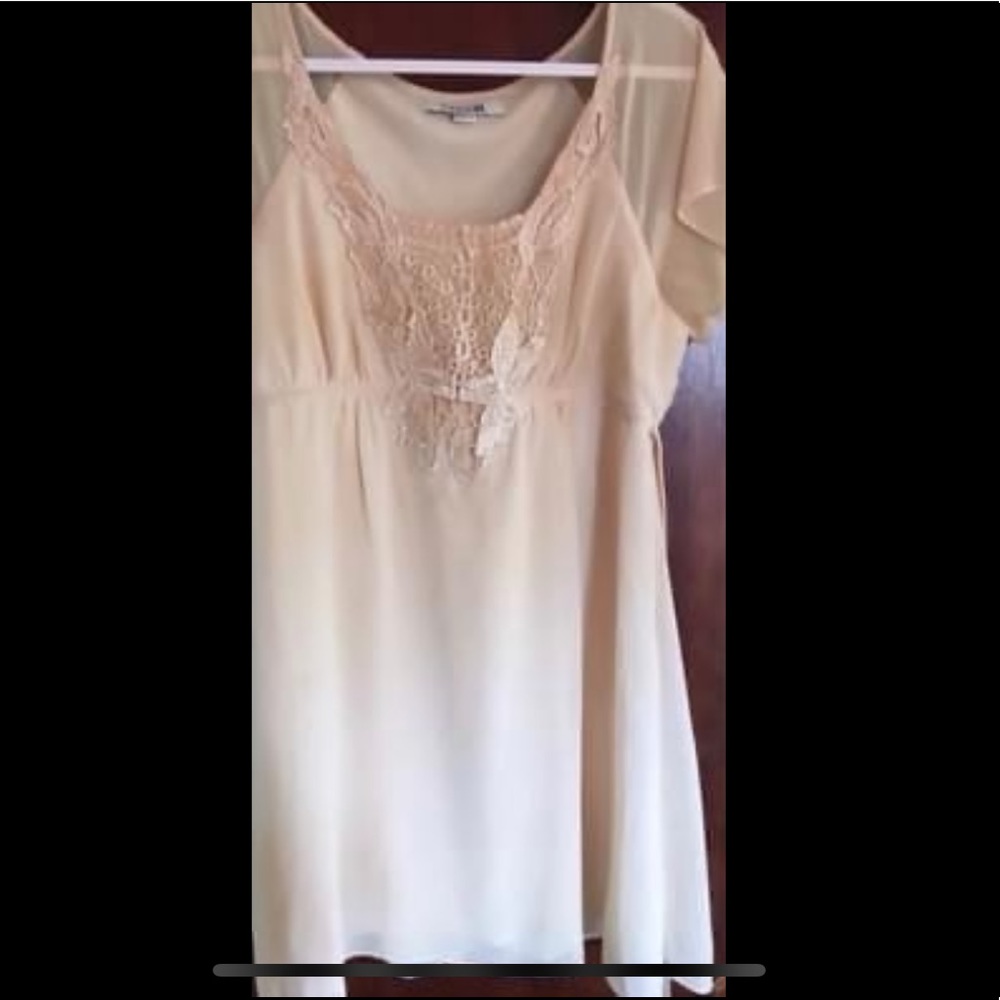 Cream color short dress